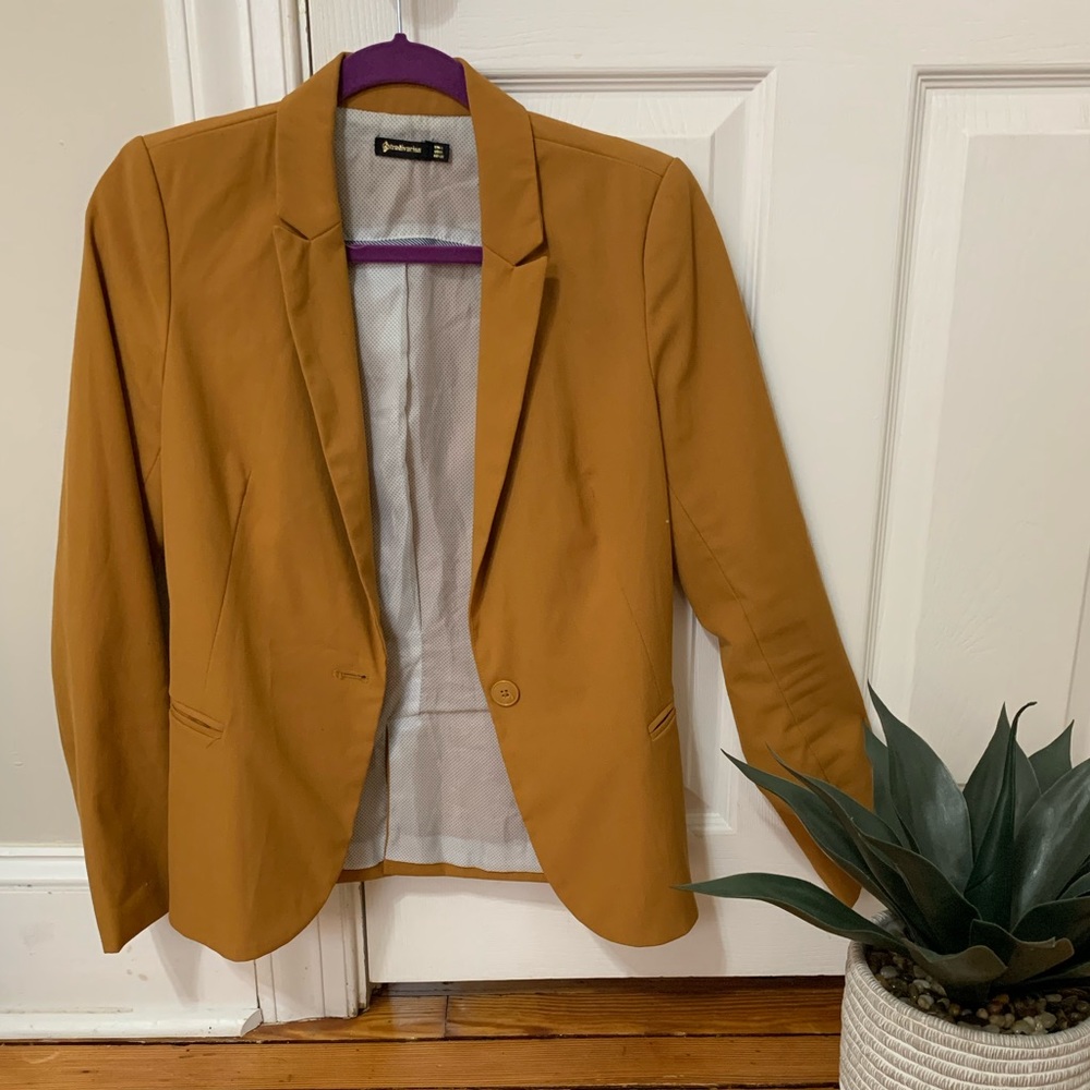 Fall Mustard Fashion Blazer